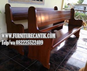 Model Bangku Gereja Jati Minimalis