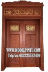 Pintu Kusen Masjid Kayu Jati Ukiran Kaligrafi Jepara