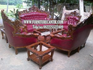 Model Kursi Sofa Ruang Tamu Jati Mewah Ukiran Klasik