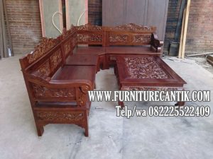 Model Kursi Tamu Jati Sudut Murah