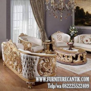 Model Kursi Tamu Mewah Sofa Jati Solid Ukiran