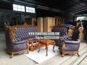 Model Kursi Tamu Mewah Ukiran Jati