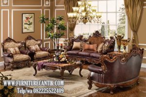 Model Sofa Tamu Ukiran Mewah Klasik Terbaru