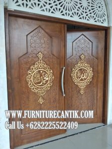 Model Pintu Utama Masjid Kayu Jati Solid