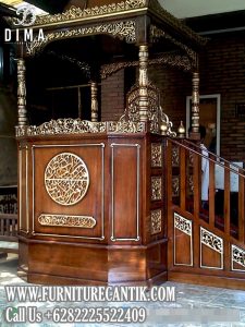 Model Mimbar Masjid Jati Atap Kubah Jepara