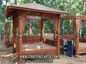 Model Gazebo Kayu Jati Ukiran Jepara