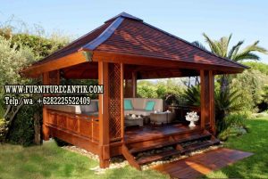 Model Gazebo Kayu Jati Ukir Jepara