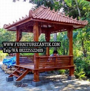 Model Gazebo Jati Atap Genteng