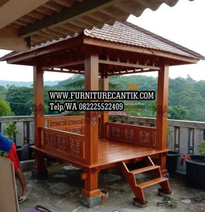 Model Gazebo Kayu Jati Buatan Jepara