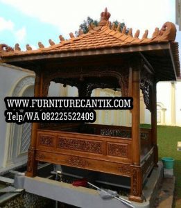Model Gazebo Jati Motif Ukir Jepara