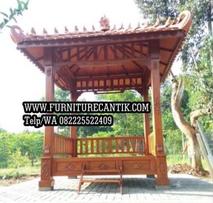 Model Gazebo Jati Motif Ukiran