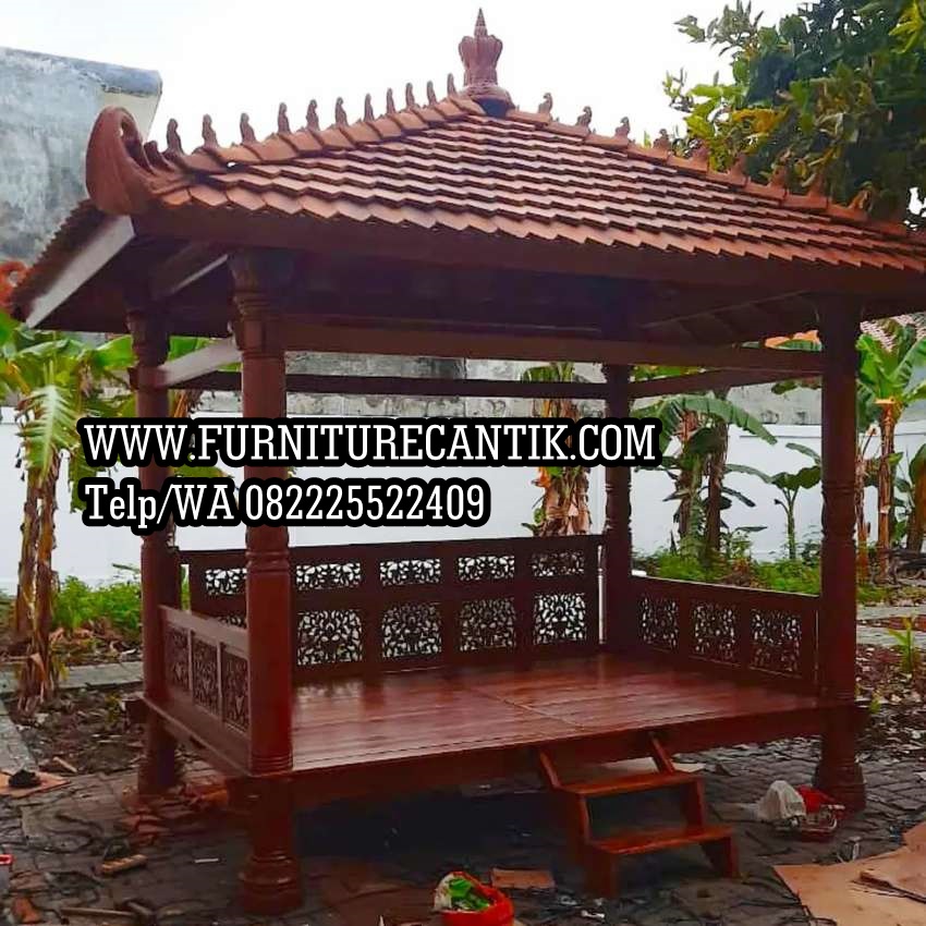 Model Gazebo Jati Ukiran Khas Jepara