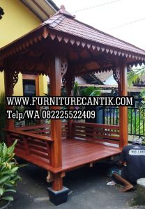Model Gazebo Kayu Jati Klasik