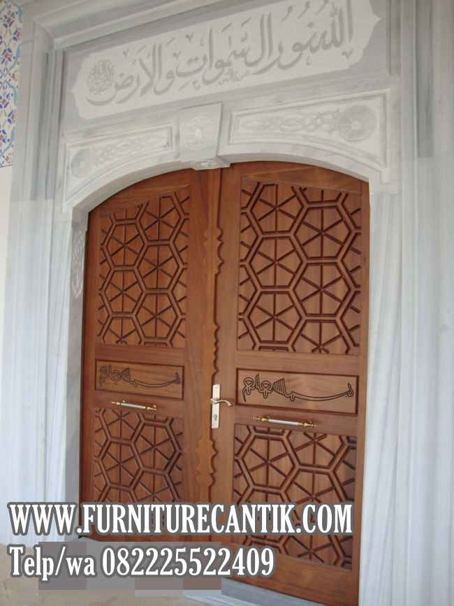 Model Pintu Masjid Kayu Jati Jepara Terbaru