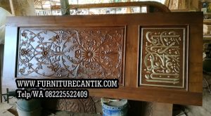Model Pintu Masjid Kayu Jati Motif Kaligrafi