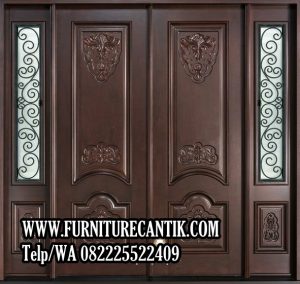 Model Pintu Rumah Kayu Jati Motif Mewah