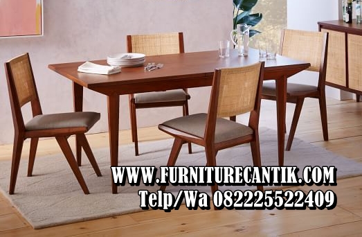 Model Meja Makan Kayu Jati Modern