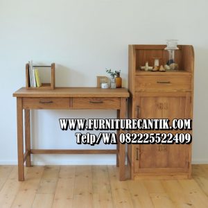 Model Meja Belajar Minimalis Mewah Kayu Jati