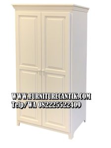 Model Lemari Pakaian Modern Duco Putih