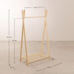 Gantungan baju kayu solid / rak handuk kamar tidur