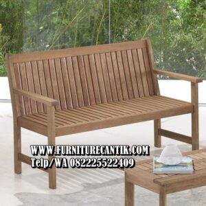 Model Kursi Teras Kayu Jati Modern Panjang