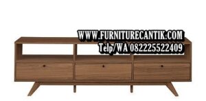 Model Meja TV Kayu Jati Jepara Terbaru