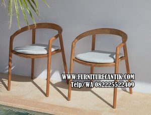 Model Kursi Cafe Kayu Jati Sandaran Lengkung