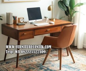 Model Meja Belajar Kayu Jati Mewah Khas Eropa