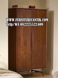 Model Lemari Pakaian 2 Pintu Kayu Jati