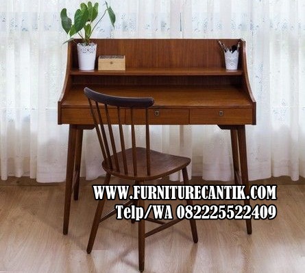Model Meja Belajar Modern Terbaru Jati