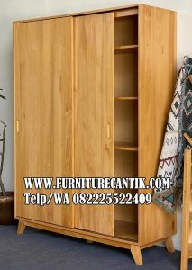 Model Lemari Pakaian Kayu Jati Scandinavian