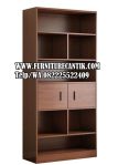 Model Rak Buku Kayu Jati Kombinasi Laci