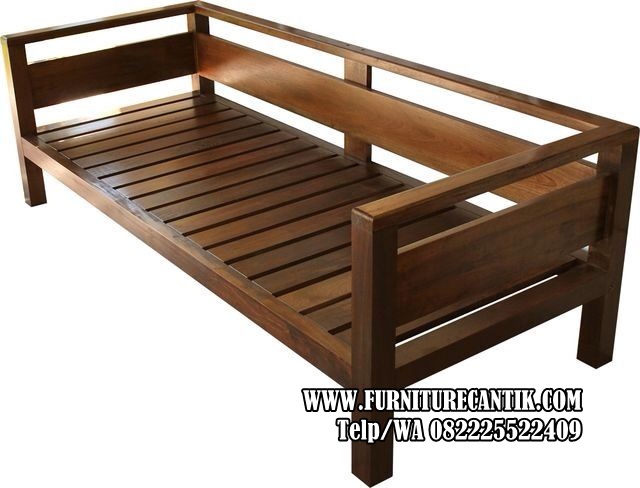 Model Kursi Teras Panjang Kayu Jati Desain Terbaru