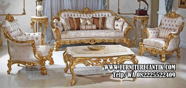 Model Sofa Kayu Jati Gold Ukiran Set 311