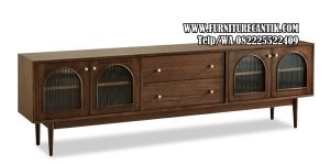 Model Meja TV Minimalis Laci Kayu Jati