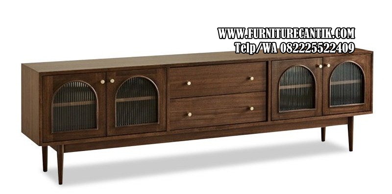 Model Meja TV Minimalis Laci Kayu Jati