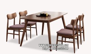 Model Set Meja Makan Kayu Jati Kursi Antik