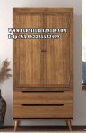 Model Lemari Pakaian Minimalis 2 Pintu Plus Laci