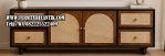 Model Meja TV Minimalis Rotan Vintage